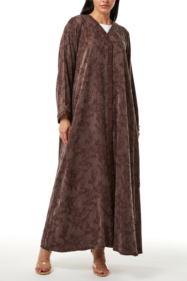 Brown Filo Cupro Abaya