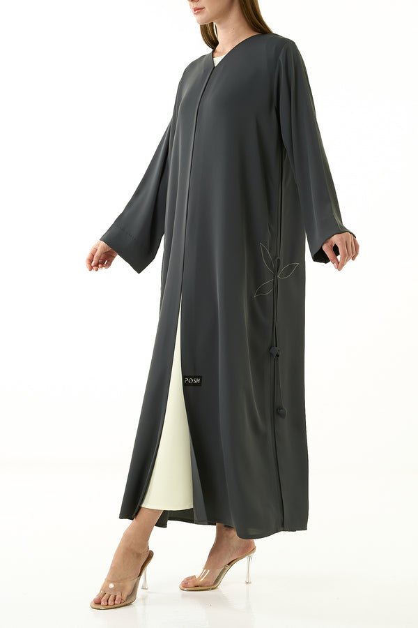 Green Lavender Crepe Abaya
