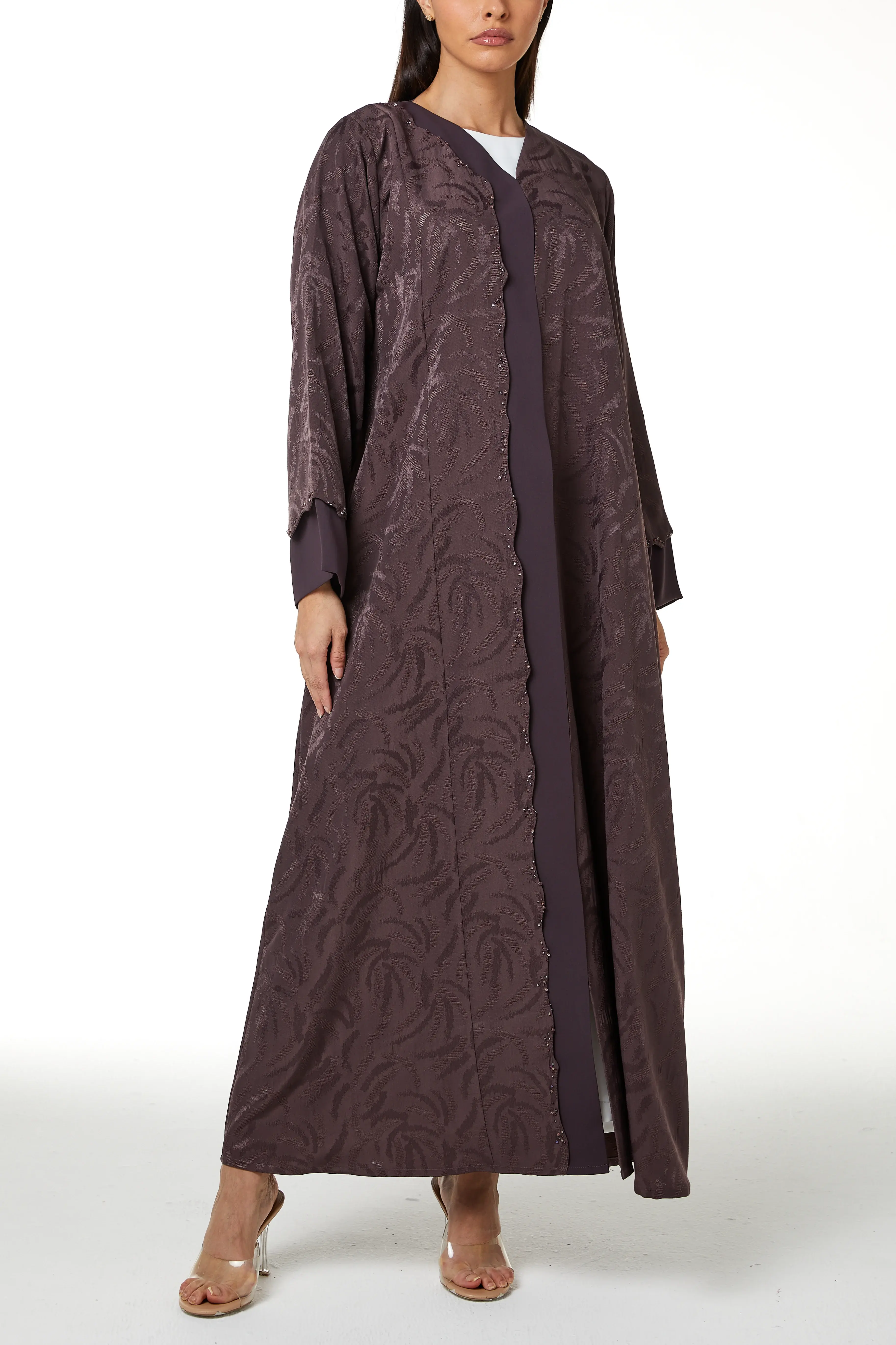 Pink Alpha Jaquard, Front Beadwork Detail