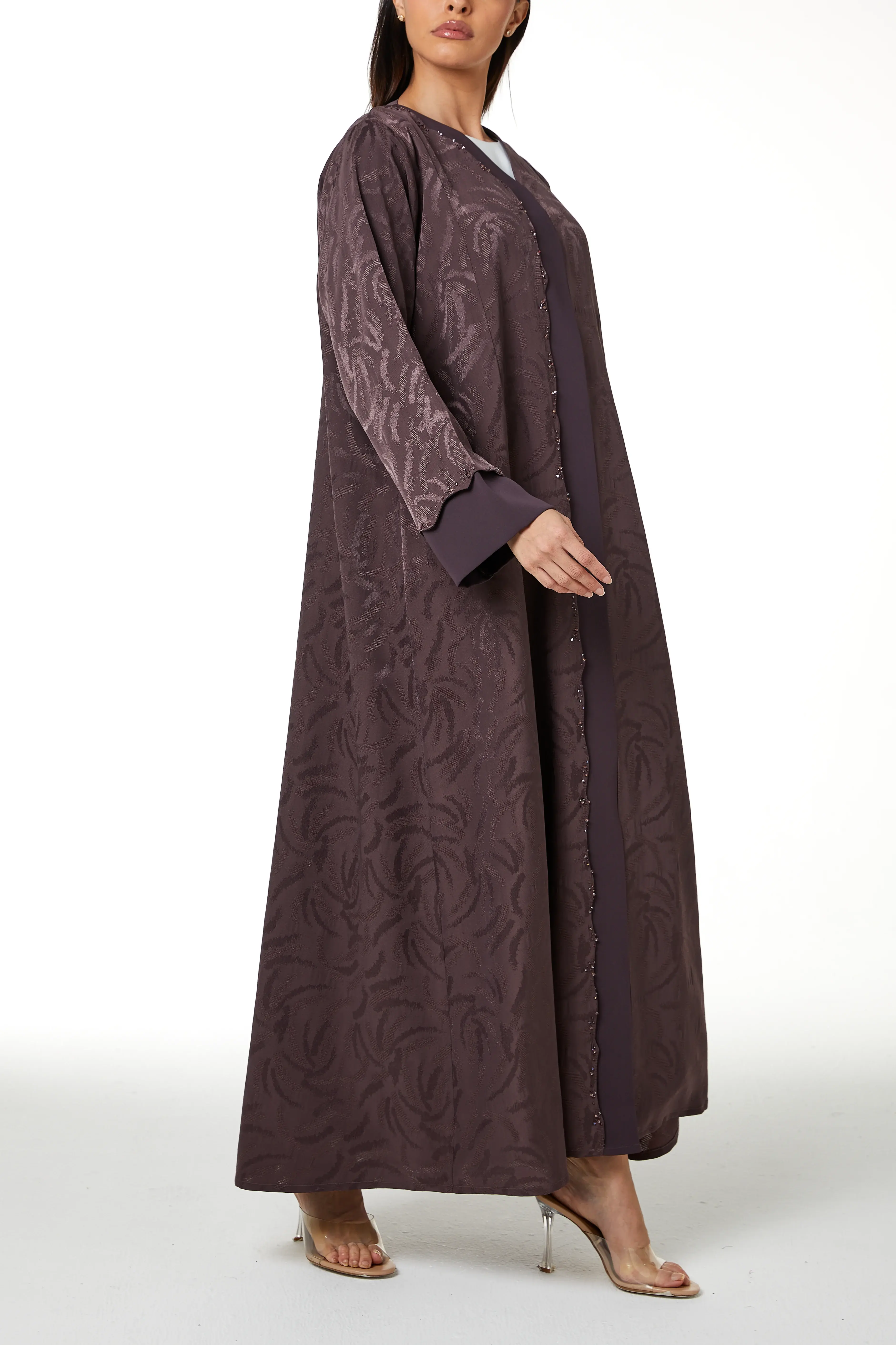 Pink Alpha Jaquard, Front Beadwork Detail