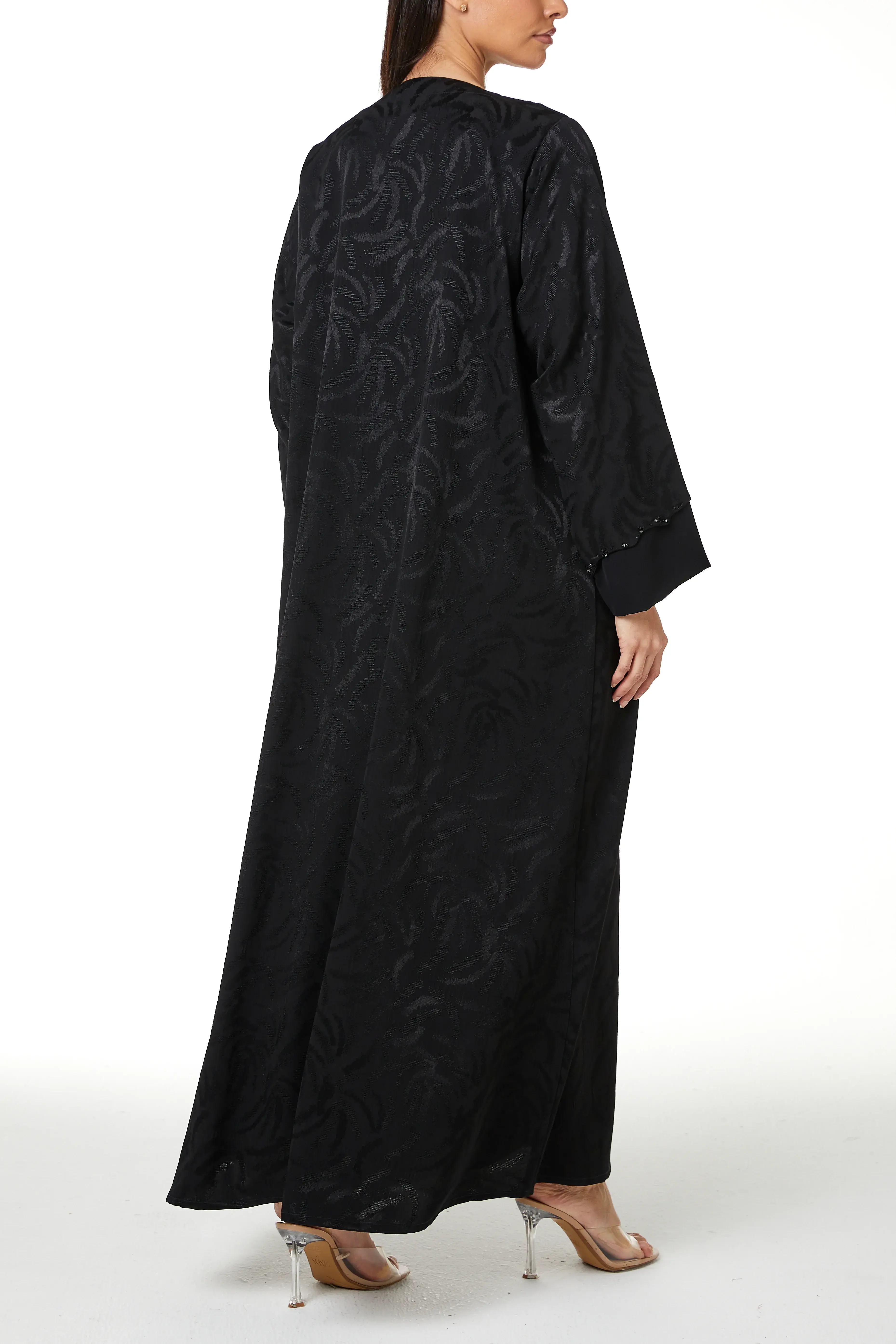 Black Alpha Jaquard, Front Beadwork Detail