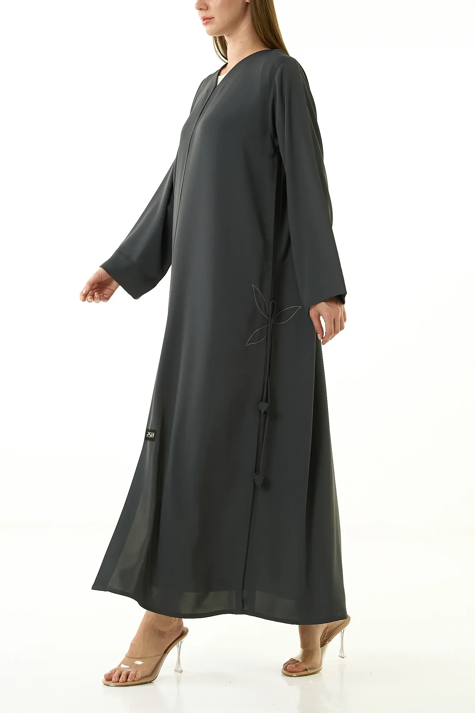 Green Lavender Crepe Abaya