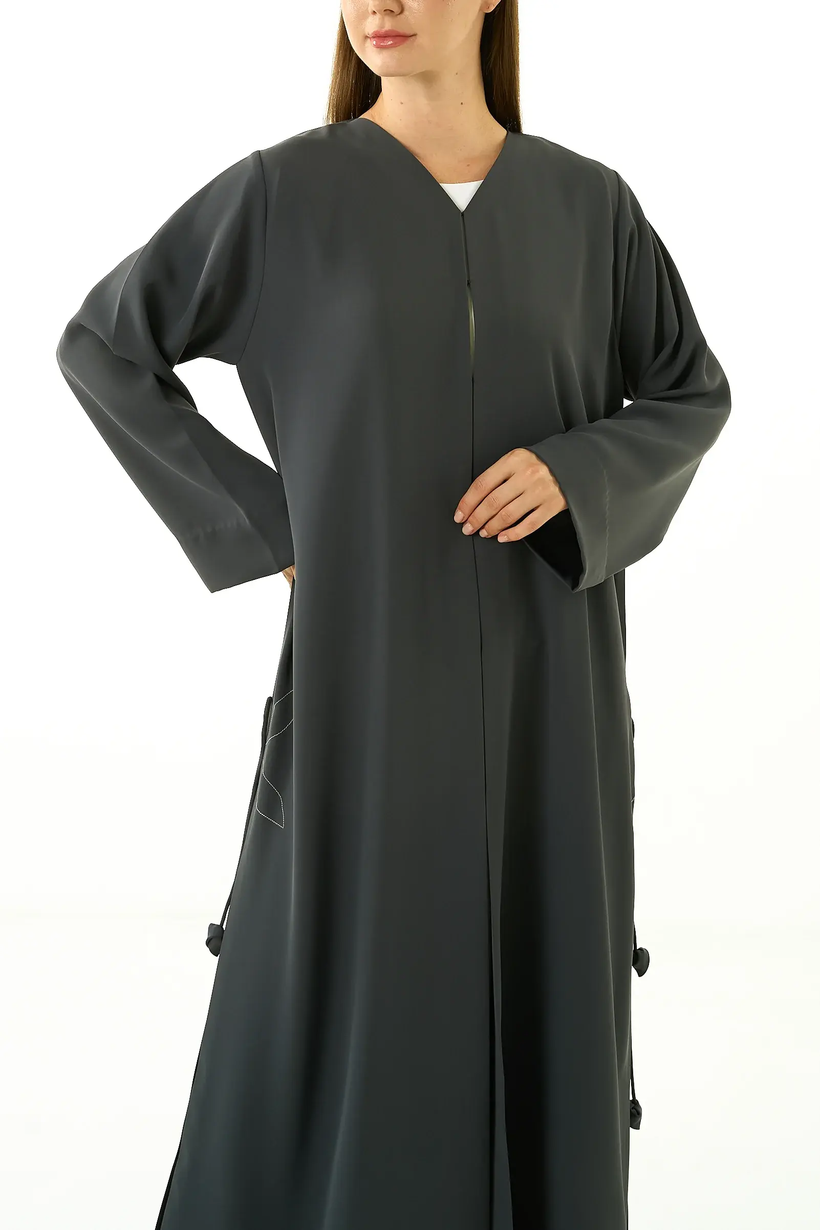 Green Lavender Crepe Abaya