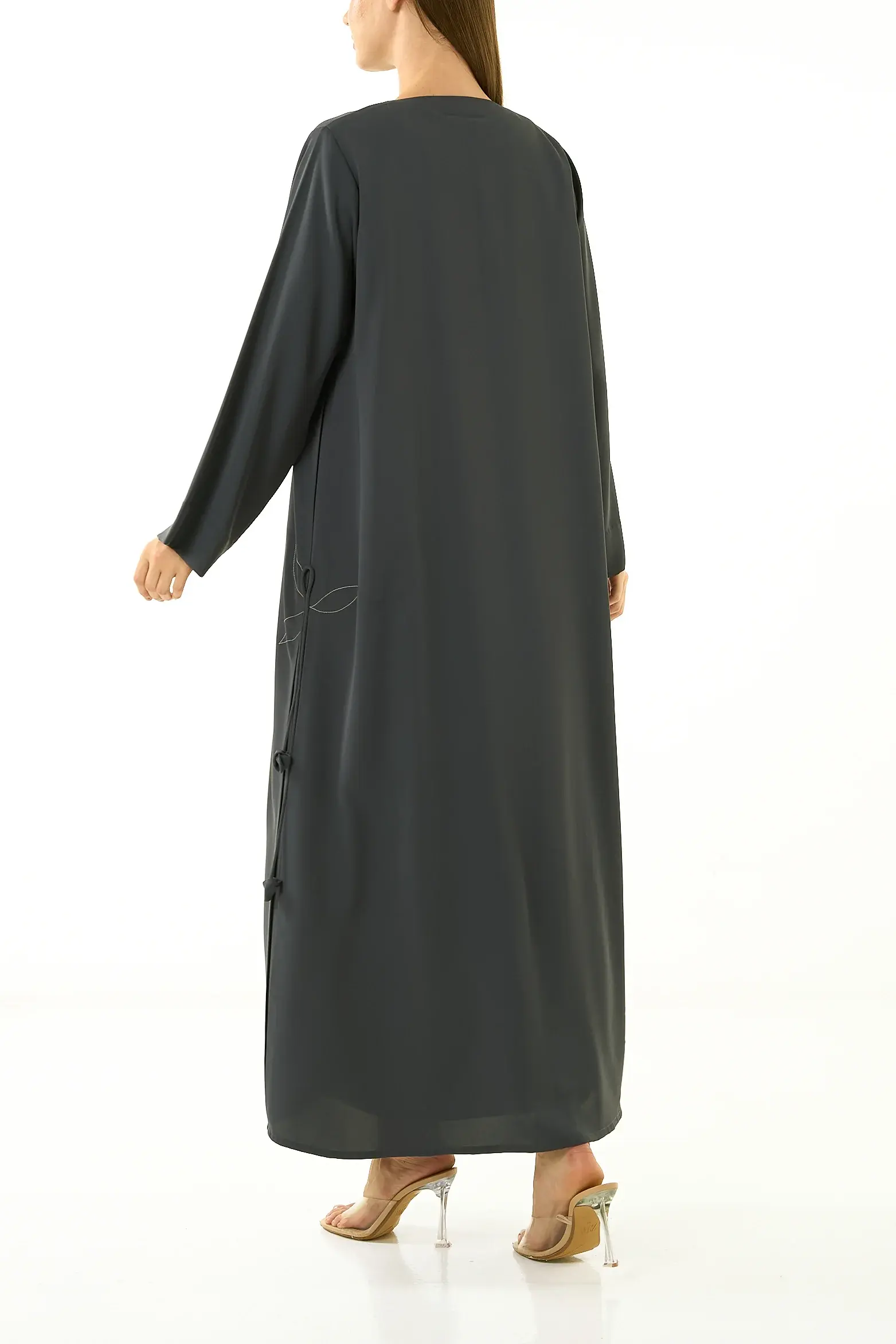 Green Lavender Crepe Abaya